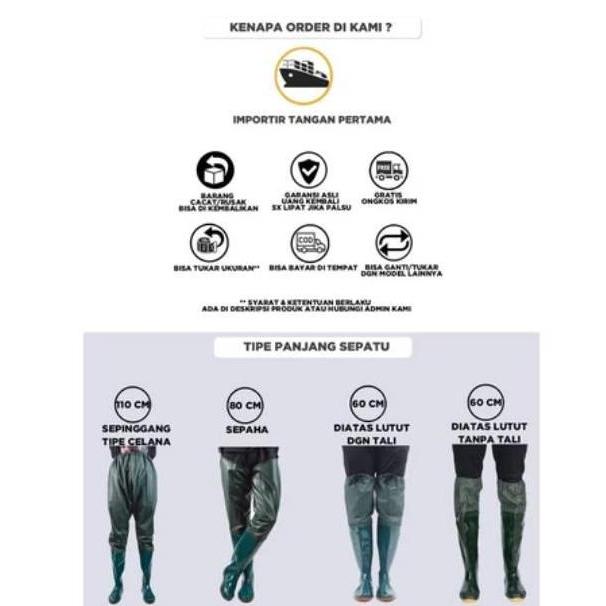 CIARY Ready StockSepatu Boots Sawah Petani Sepatu boot anti keong sepatu mancing Sepatu anti ular Se