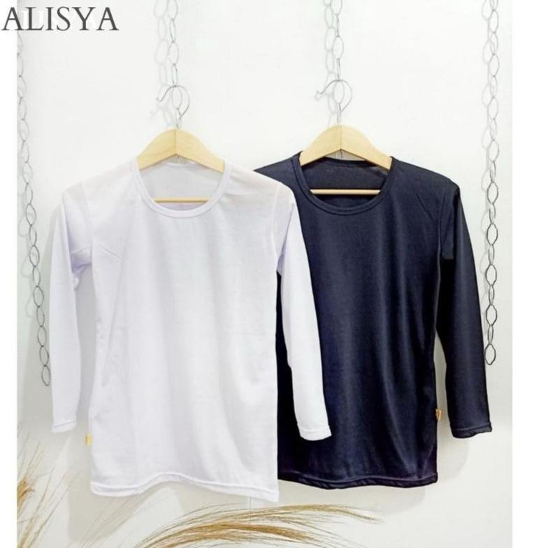 Bergaransi Manset Lengan Panjang Wanita Kerah Oblong / Manset Dalaman Wanita Bahan Kaos/ Manset Kaos