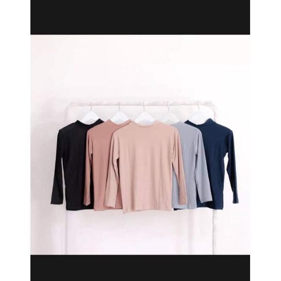 Premium Manset Badan Premium Basic Turtle Neck Kaos M L Xl Xxl Xxxl ,Manset Uniklo Leher Tinggi Mans