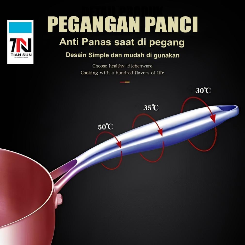 PROMO Tian Sun Panci frypan 18cm/20cm/22 stainless SUS304 Panci Susu/Panci Masak Indomie/Japanese Co
