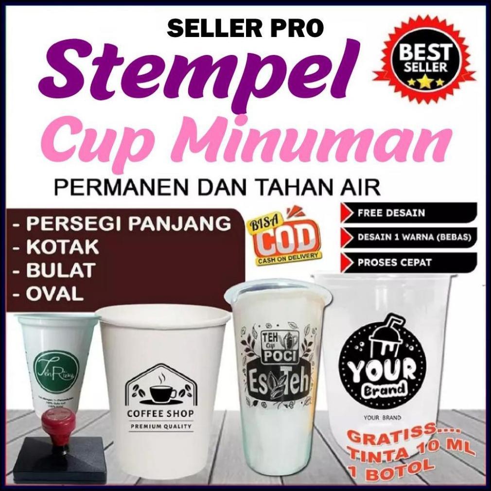 Stempel Cup Minuman Otomatis Anti Air Custom