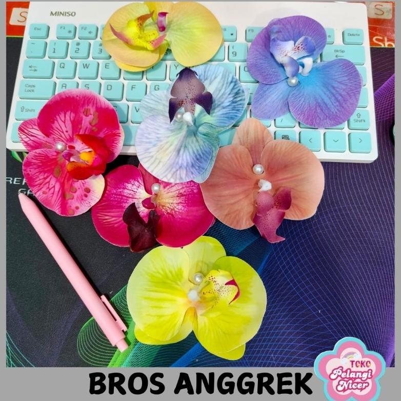 Sale Bros Orchid- Bros Hijab Orchid- Bross Bunga Anggrek- Bros Anggrek Viral - Peniti Hijab Bross An