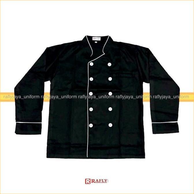 Chef Jacket - Baju Koki Pria Wanita Lengan Panjang - Baju Chef - Seragam Koki Chef - Rafly Jaya ZER
