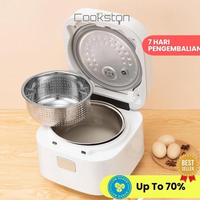 Freshmint- Cookston Rice Cooker Low Carbo - Low Sugar 5L Aesthetic Stainless 304