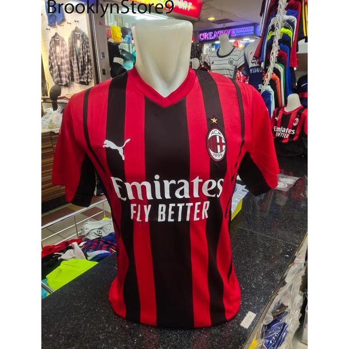 TERLARIS - Jersey Bola Milan 2021/2022 Home Grade Ori