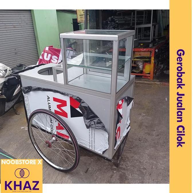 Terlaris Gerobak Cilok / Gerobak Sempol / Gerobak Jualan Keliling Ukuran Kecil