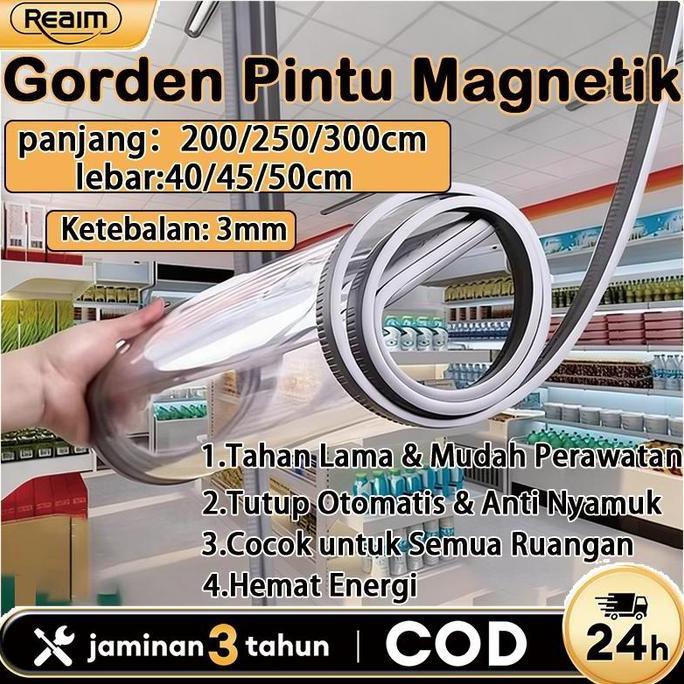 Promo Siap kirimTirai Lembut Magnetik Elegan Reaim Terbuat dari Plastik PVC (Dirancang khusus untuk 