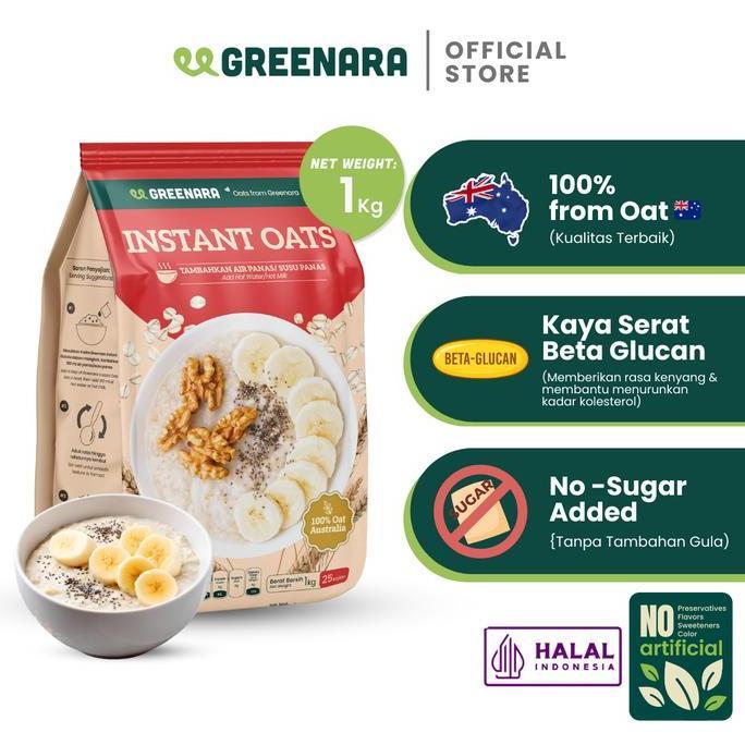 Javamizz - Greenara Instant Oat 1Kg / Oat Instan 1Kg