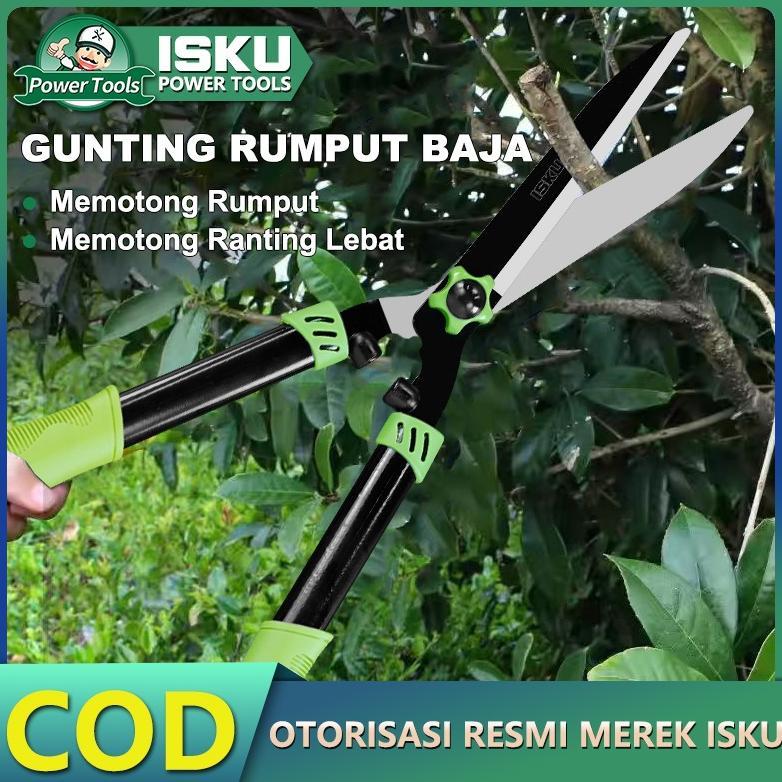 [POP] ISKU Gunting Rumput Taman Gunting tanaman gunting pangkas daun rumput dahan ranting Pegangan K