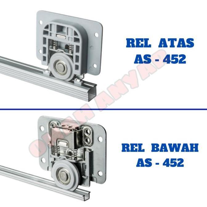 Produk Unggulan] Rel Sliding SAJA SD AS 452 Lemari Pintu Sliding Slow Motion Huben