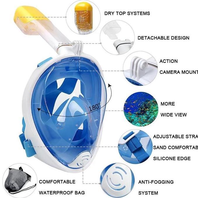 kacamata masker diving snorkeling full face-diving mask