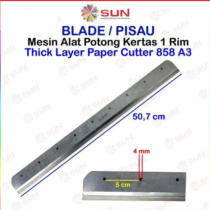 Spare Part Mesin Potong Kertas 1 Rim 858 / 868 A3 Dan A4 - Blade / Pisau, Alas Potong / Cutting Stic