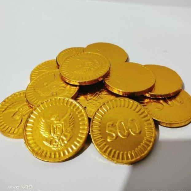 Coklat Koin Emas Dollar isi 200pcs