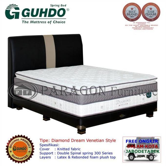 FYP GUHDO SPRINGBED DIAMOND DREAM MULTI LAYER SPINAL SPRING LATEX PILLOW TOP 120 160 180 200X200 BAS