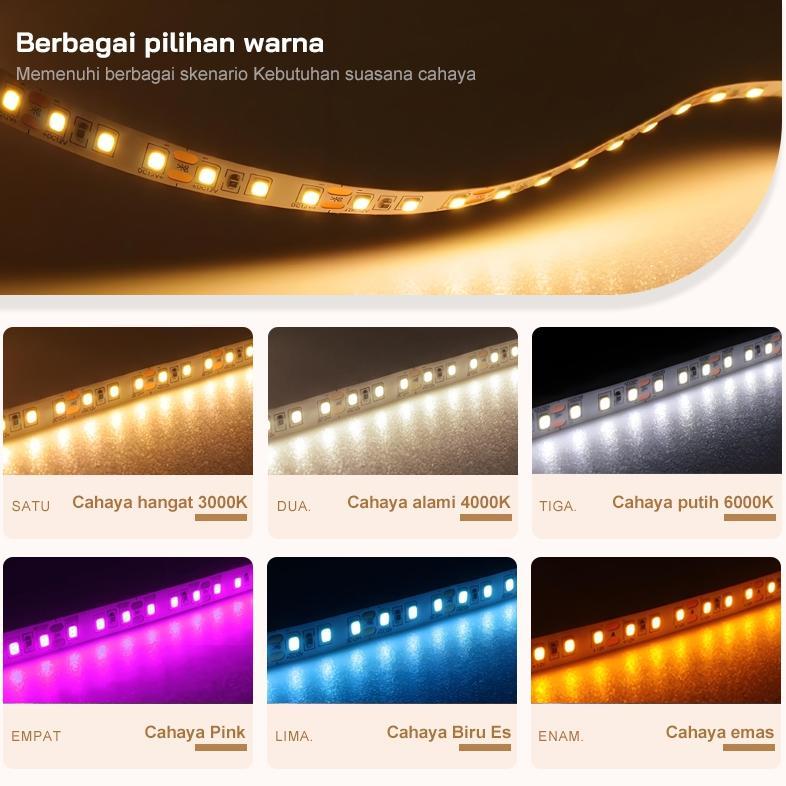 PROMO lampu led strip 10meter SMD 2835 DC 24v 120LAMPU strip tempel strip murah DC24v 2835 10meter