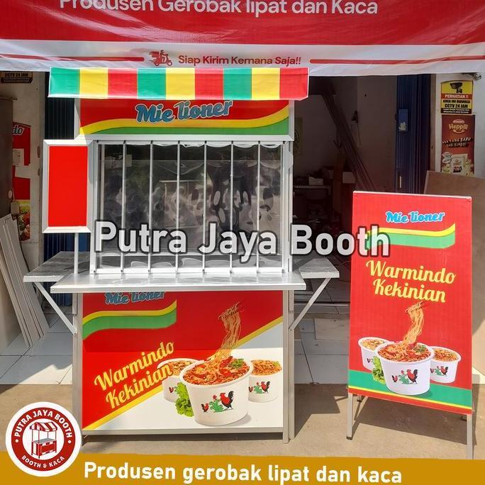 Terlaris Booth Portable | Meja | Gerobak Lipat Warmindo Ukuran P. 120 L.80 T.80