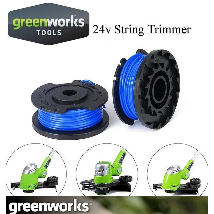 TERMURAH - Greenworks Senar Potong Rumput Cordless 24V Grass Trimmer Mesin 24 V