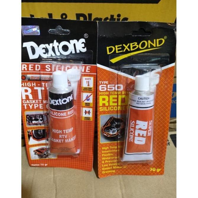 Ready stock lem merah dextone dexbond lem anti panas lem blok mesin besar 70gr