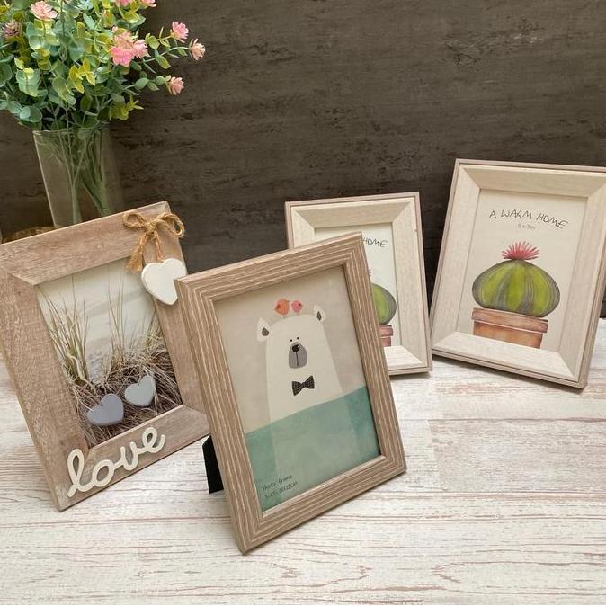 Nordic Vintage  Wooden Photo Frame | Frame Foto Bahan Kayu murah