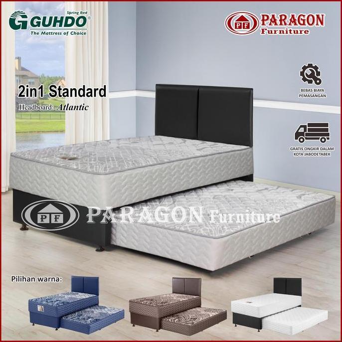 '' GUHDO SPRING BED 2IN1 STANDARD MIX SIZE 90 100 120 140 160 180X200 HB ATLANTIC FULL SET - SPRINGB