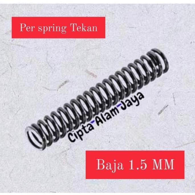 MVRO Per Spring Tekan 1.5 mm Baja Panjang 10 cm