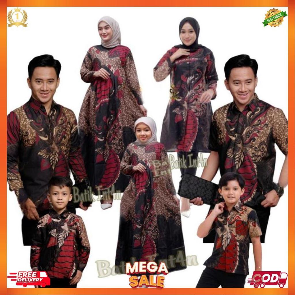 GAMIS BATIK TUNIK BATIK COUPLE KELUARGA AYAH IBU ANAK | SERAGAM BATIK LEBARAN MODERN [J2]