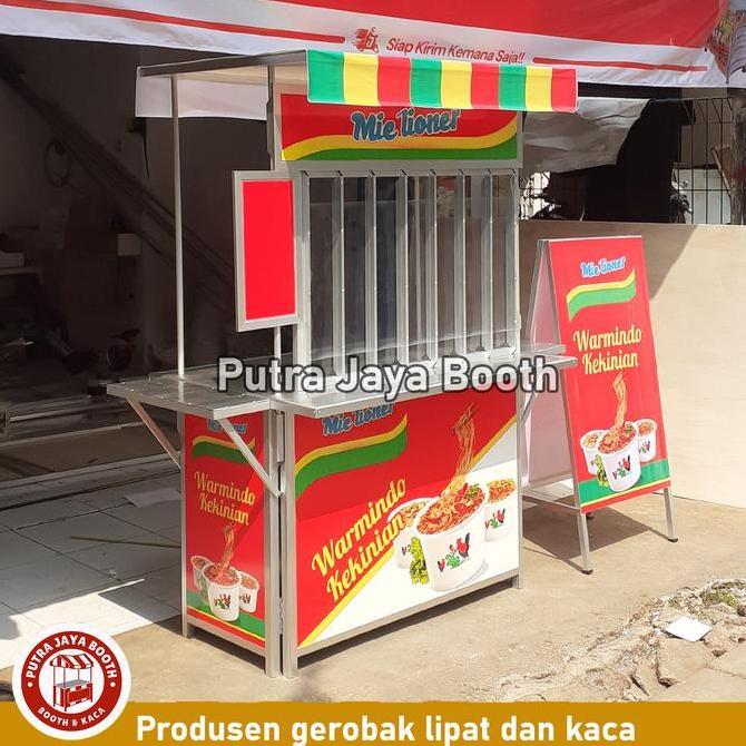 Terlaris Booth Portable | Meja Lipat | Gerobak Warmindo Ukuran P. 120 L.80 T.80