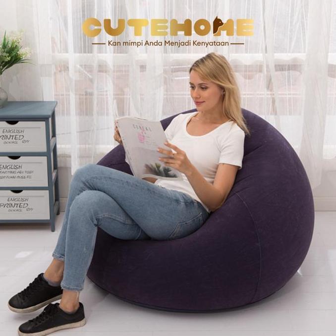EREINO Sofa Bola Tiup Baru Sofa Malas Berkelompok PVC Desain Kreatif Trendi Sofa Malas Portabel yang