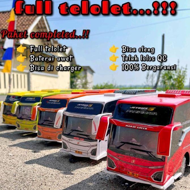 SPORTOV Mainan anak bus oleng JB5 miniatur bus bisa oleng