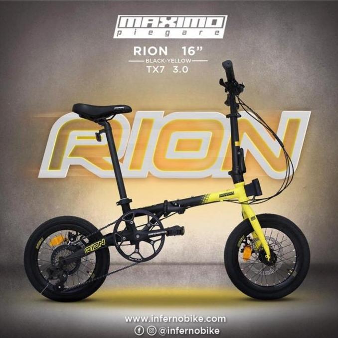 Terlaris Sepeda Lipat 16 Inch Maximo Piegare Rion Tx7 3.0
