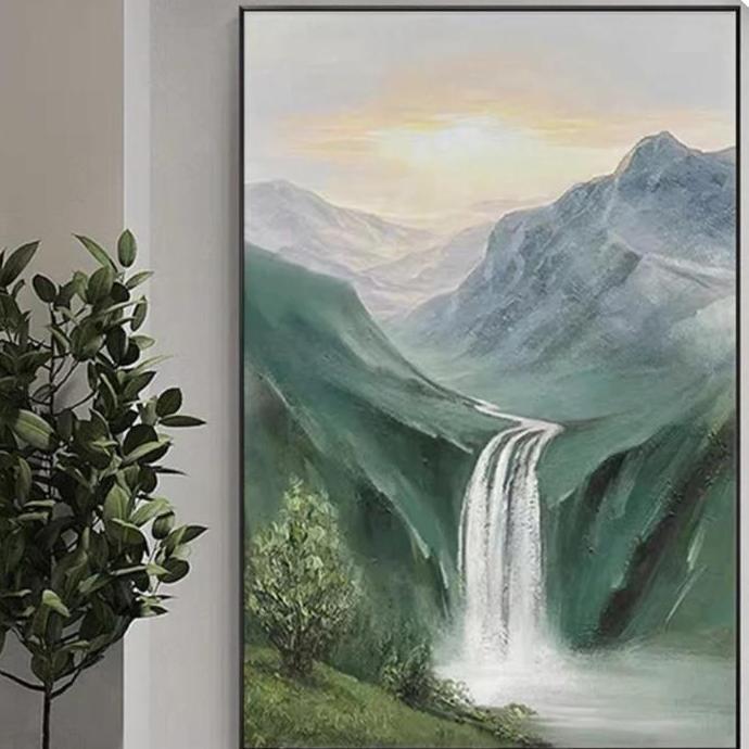 Terlaris Lukisan Pemandangan Alam/Lukisan Gunung/Lukisan Dinding/Hiasan Rumah