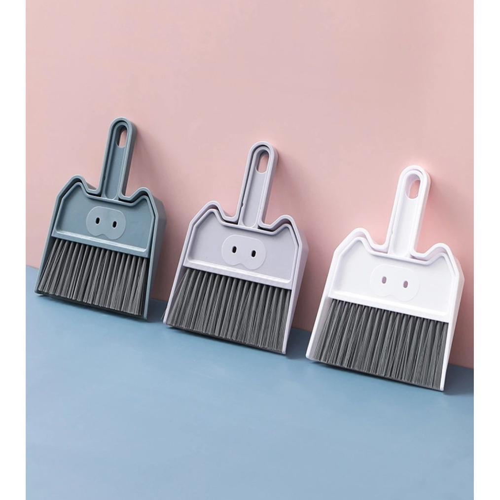 NEW DEALS HA 52 Set Sapu Pengki Mini PREMIUM Bahan Plastik Tebal Kokoh Travel Size