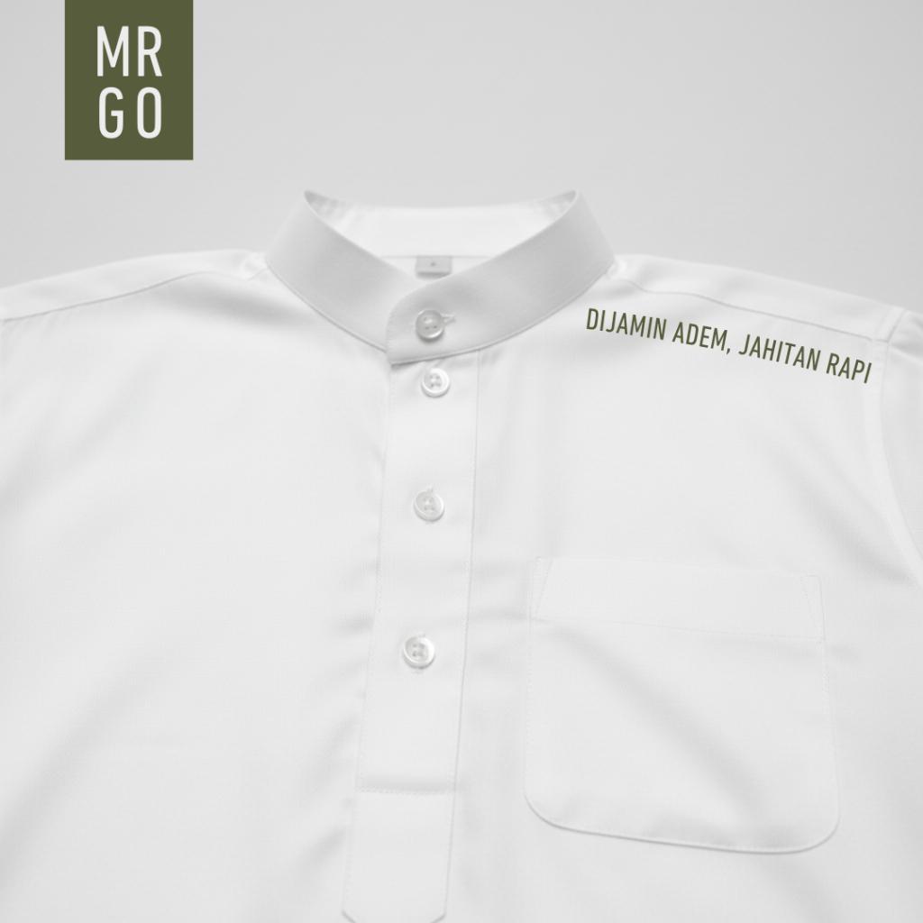 Mrgo | Gamis Jubah Pria Toyobo Premium Adem Thobe Dewasa Bahan Tebal Halus Tidak Kusut Hitam Putih A