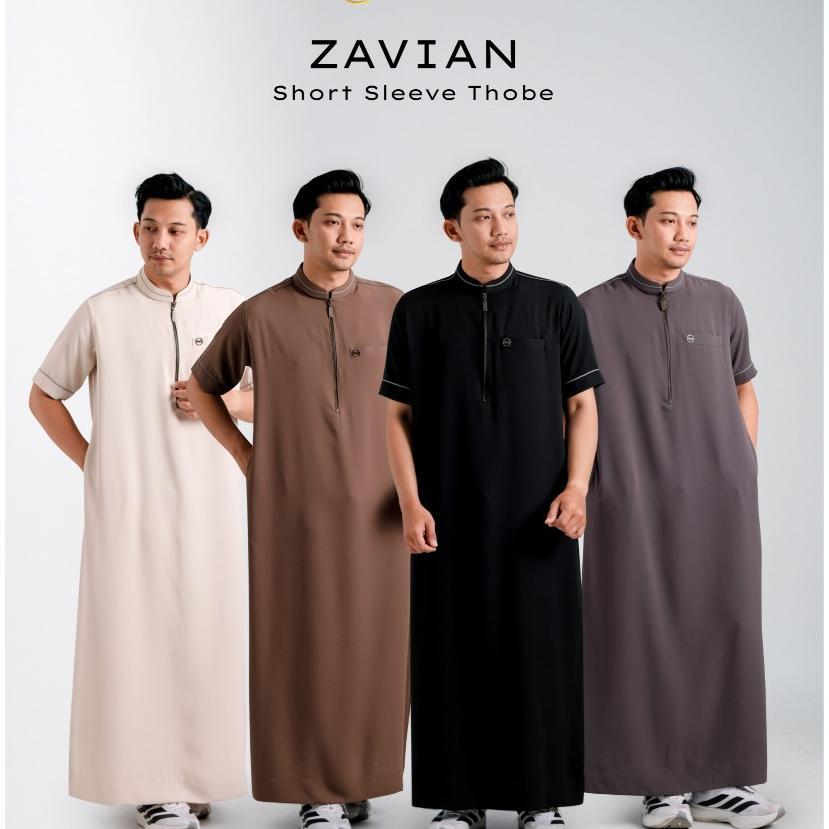 Dnine Thobes - Jubah Pria Zavian Short Sleeve Twill Fushion