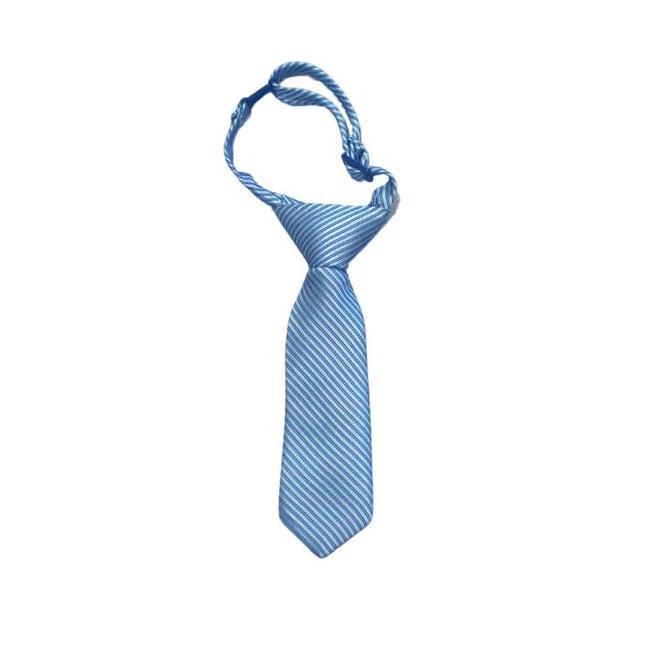 Little Fresco Dasi Panjang Anak Dusty Blue Garis Kids Ne Tie Dusty Blue List