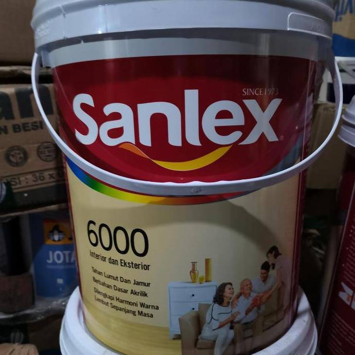 cat tembok / cat acrilic emulsion SANLEX.Kemasan pail 25kg warna putih