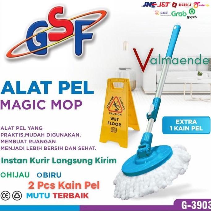 Pel Lantai Alat Pel Lantai Putar Otomatis Mop Pembersih Tongkat Pel