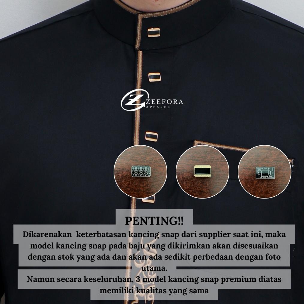 Original Zeefora-Gamis Azka Gamis Saudi Basic Thobe Pria Couple Kancing Snap Lengan Panjang Berkuali