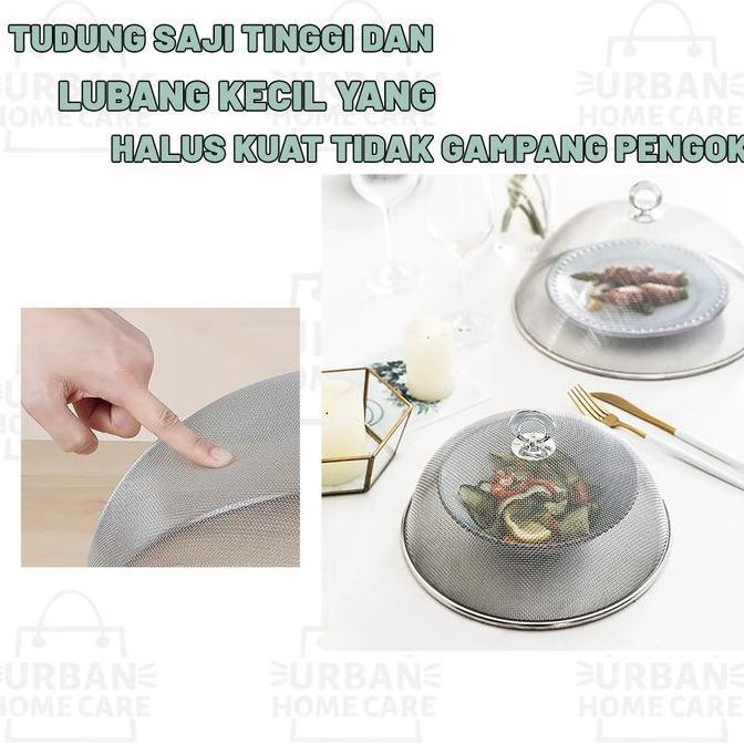 Tudung saji 28/30/35/40cm Stainless Mesh Food Cover/Tudung Saji Stainless Estetik/ Penutup Makanan M
