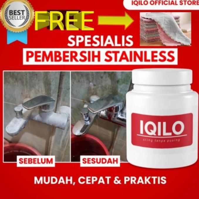 POWDER SAKTI IQILO PEMBERSIH STAINLESS FREE KAIN LAP MICROFIBER