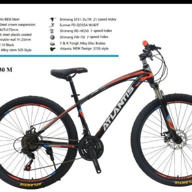 Terlaris Sepeda Gunung Ukuran 26 Atlantis Terbaru Disk 21 Speed