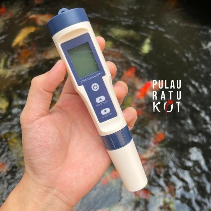 EZ-9909 WATER TEST METER ALAT UKUR AIR 5 IN 1 PH TDS SAINITY EC TERMOMETER TESTER PARAMETER AIR ORIG