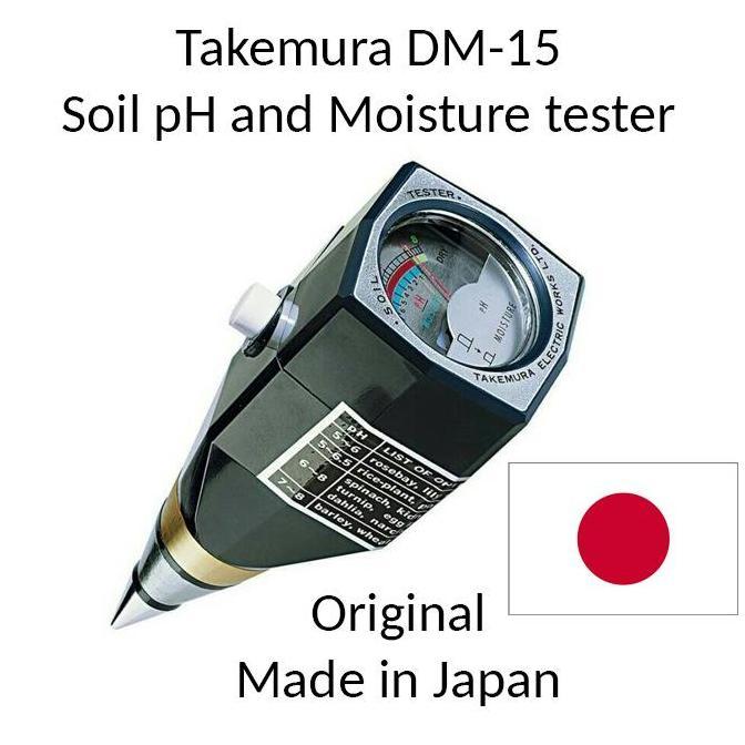TAKEMURA DM15 DM 15 DM-15 PH SOIL AND MOISTURE TESTER METER TANAH ORIGINAL DAN TERPERCAYA