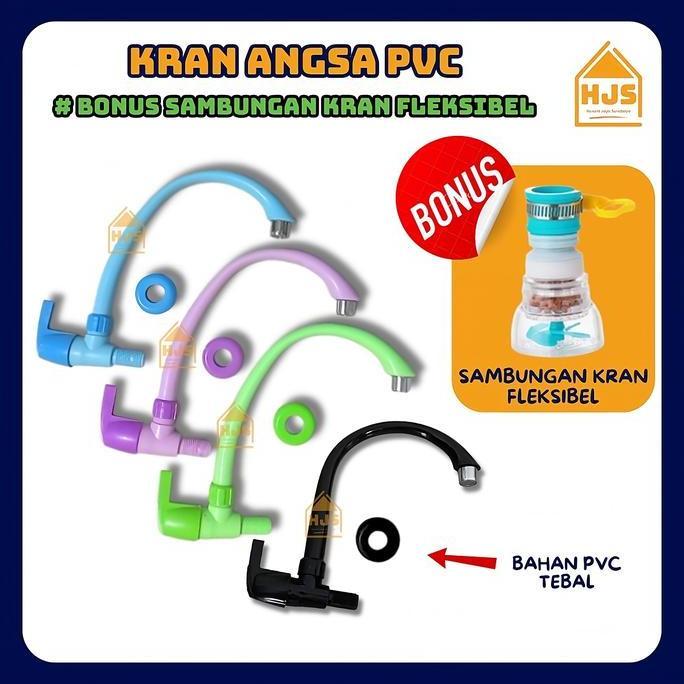 KIAMU [HJS] Kran Angsa PVC BONUS sambungan kran shower fleksibel / Kran angsa cuci piring plastik wa