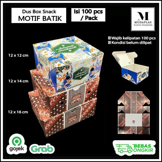OK DUS SNACK BOX MOTIF BATIK 12X12 12X14 12X16 ''