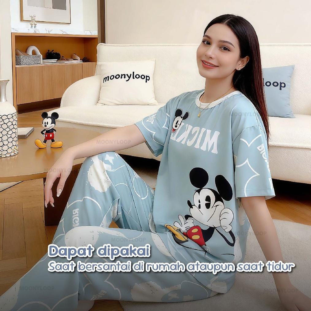 NEW PRODUCT 2024 5XL SET BAJU TIDUR WANITA DEWASA OVERSIZE PIYAMA KAOS CELANA PANJANG & PENDEK SETEL