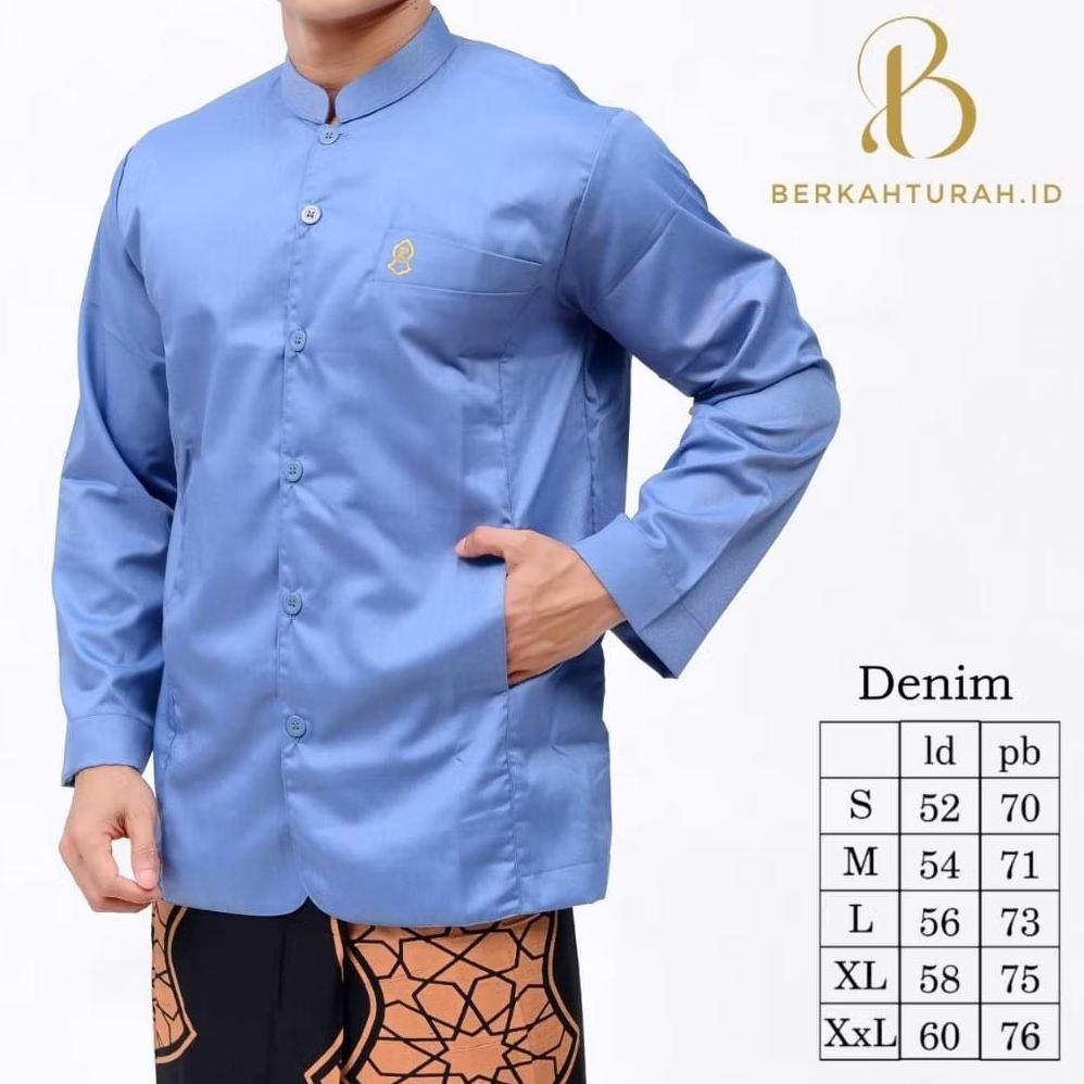 value pack baju muslim koko haibah terompah semi jaz koko pria dewasa lengan panjang toyobo premium