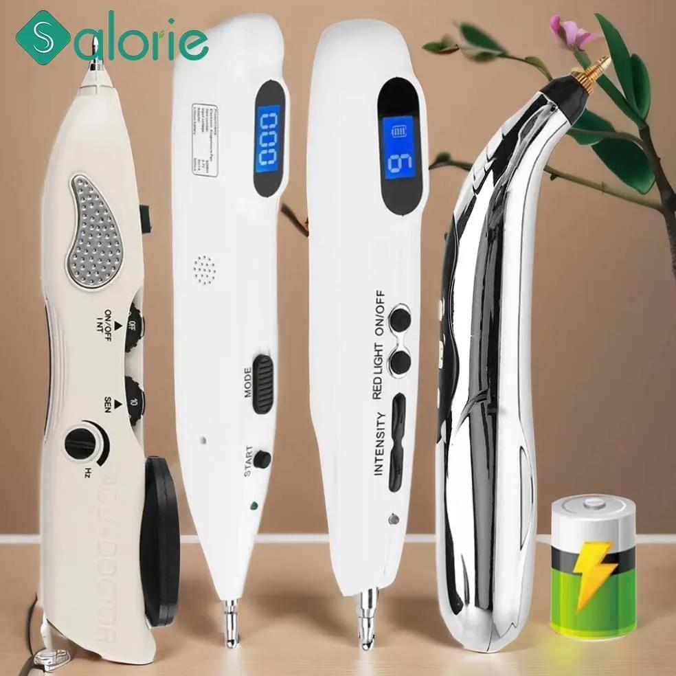 Electronic Acupuncture Pen Massage Pen Meridian Pen Acupressure Point Detector Massager USB Recharge