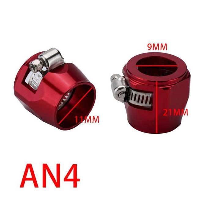 KAMLAN Aluminium Klem Selang Bensin  Hose Clamp Selang Bensin Klem Selang CNC AN4/AN6