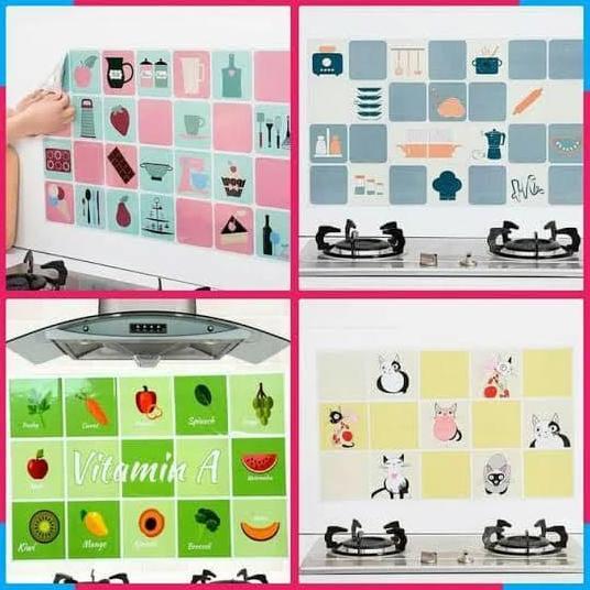 Wall Stiker wallsticker dinding dapur anti minyak anti air anti panas